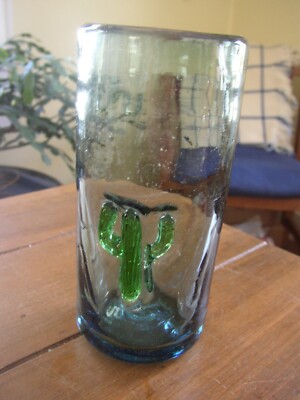 Tequila 1800 green hand blown Cactus Glass, tall | eBay