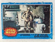 STAR WARS BLUE 1978 CARD STANI N° 33 C3PO
