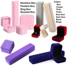 Wedding Jewelry Storage Case Velvet Rings Earrings Necklace Pendant Bracelet Box