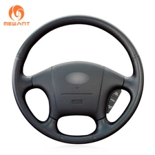 Black Artificial Leather Car Steering Wheel Cover for Hyundai Sonata 1999-2005