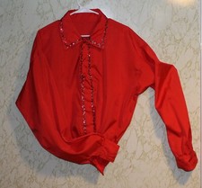 Professional Ballet Dance Top Red/Red Sequins