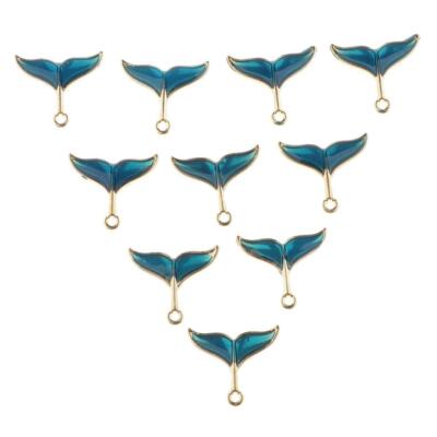 10x Emailleschwanz Charms Anhänger Schmuck Anhänger Perlen