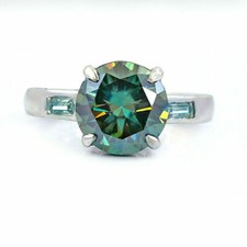 3.60 Ct Certified Blue Diamond Ring-Certified, Excellent Cut  Luster For Gift