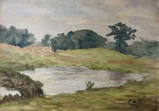 Painter Eva Marie Hennemann Long 1921-2016 Landscape Mecklenburg #41