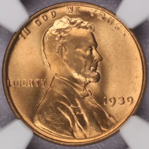 1939 1c Lincoln Wheat Cent - NGC MS 67 RD