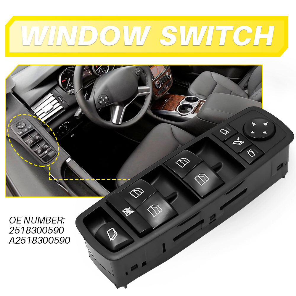 2009 Mercedes-Benz R320 Driver Side Master Window Control Switch 2518300590