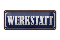 Blechschild Hinweis 27X10 Cm Werkstatt Metall Wanddeko Deko Schild Tin Sign