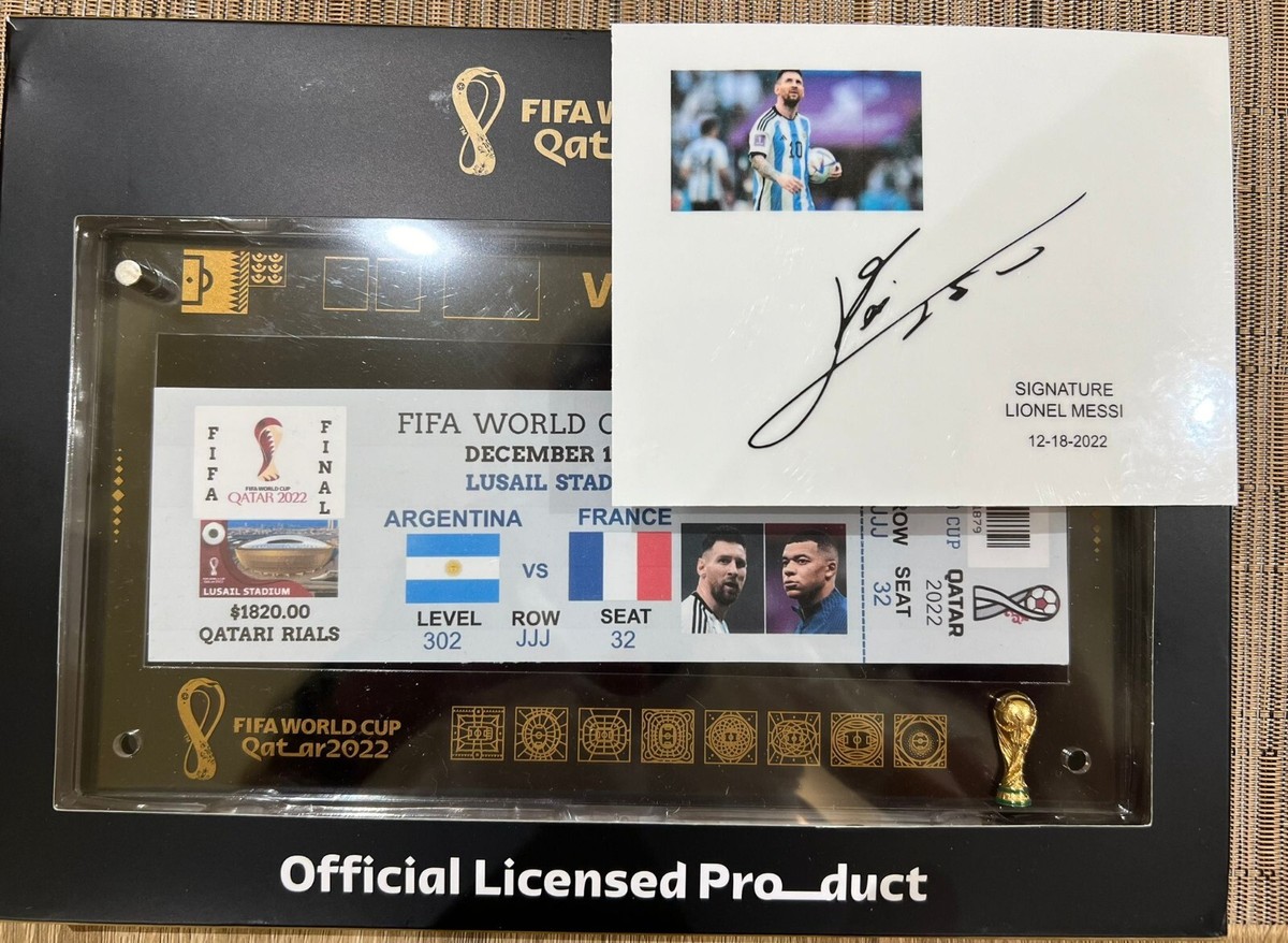 Official License Ticket Frame +Gift “ Final Match world cup