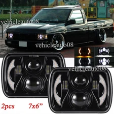 Fit Nissan Pickup Hardbody D21 2pcs 7x6" LED Headlights DRL High/Low Beam NEW
