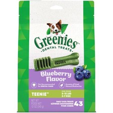 GREENIES TEENIE Blueberry Flavor Natural Dog Dental Chews 43 Count Pack