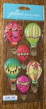 RARE Jolees Colorful Hot Air Balloon Show Rides 3D NM AZ Card Scrapbook Stickers