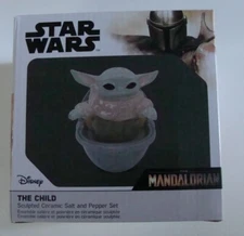 NIB Disney Star Wars Mandalorian Baby Yoda The Child Ceramic Salt Pepper Shakers