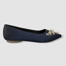 $895 Simone Rocha Womens Blue Satin Ornament ...
