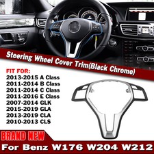 Black Chrome Steering Wheel Cover For Benz W176 W204 W212 Abce Glk Gla 35mm