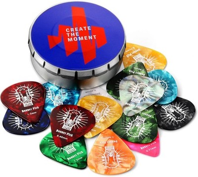 16 XPCS Guitar Picks Celluloid Thin Medium Heavy Extra Heavy for Acoustic Electr