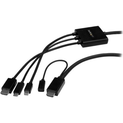 StarTech 2m (6ft) USB-C, HDMI or Mini DisplayPort to HDMI Converter Cable