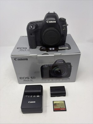Canon 5D Mark IV 30.4MP DSLR Camera Body 225K Shutter w/ Box Batteries Charger