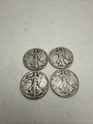 Walking Liberty - Half Dollars 90% Silver-Circulated Lot of 4 - 1938 1939