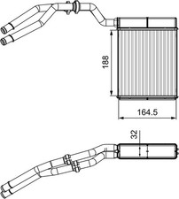 VALEO Wärmetauscher Innenraumheizung 811515 für MONDEO FORD Aluminium 4 Turnier