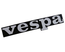 Emblem Schriftzug für Vespa PK - XL2 Schwarz Lusso XL Alu PX Beinschild Chrom