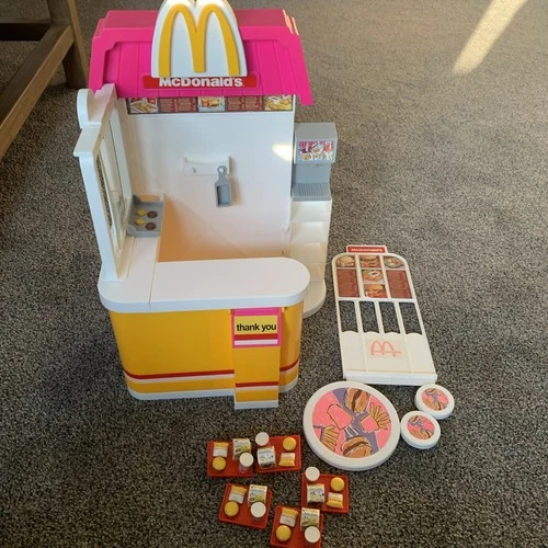 Vintage Mattel 1993 Barbie McDonalds playset with drive thru food menu