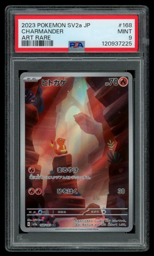 PSA 9 MINT Pokemon Japanese Charmander 168/165 AR 151 sv2a Holo