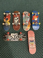 Lot Of 6 Tony Hawk, Toy Machine & Santa Cruz Skateboards Tech Decks
