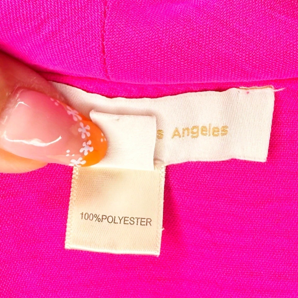 Pantalones Cortos Monteau Los Angeles Rosa Envolvente Manga 3/4 Bolsillos Mujer Medianos Foto 4 de 4