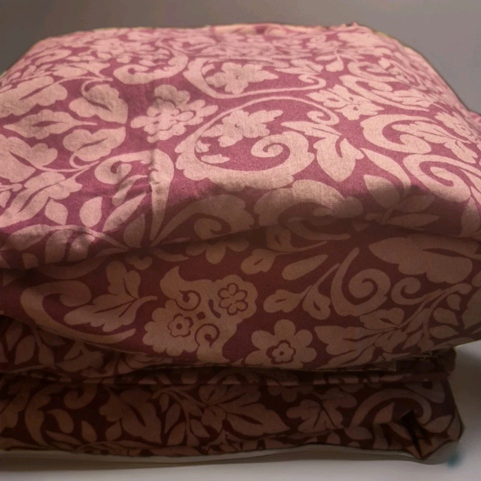 Hogar Temporal 100% Algodón Desmark Floral 4 Piezas Juego de sábanas - KING - púrpura malva Foto 3 de 4