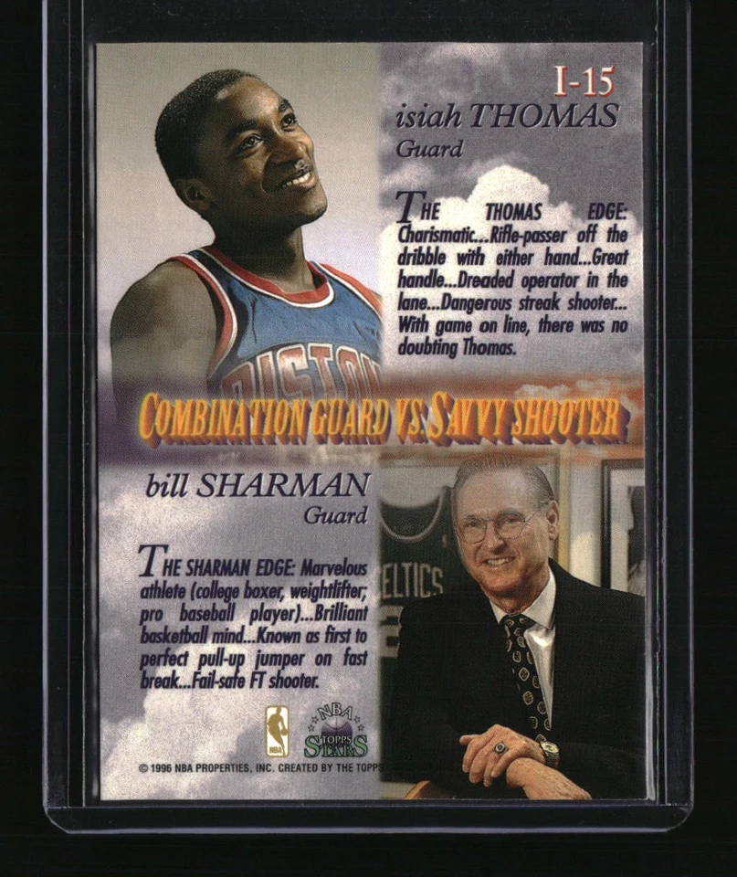 1996-97 Topps Stars #I-15 Isiah Thomas / Bill Sharman Imagine - Image 2 of 2