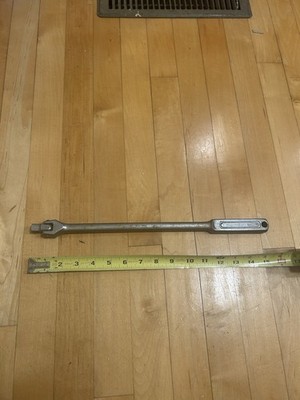 Vintage Indestro Super No. 3224 1/2'' Drive Flex Breaker Bar 15  Long Made In USA