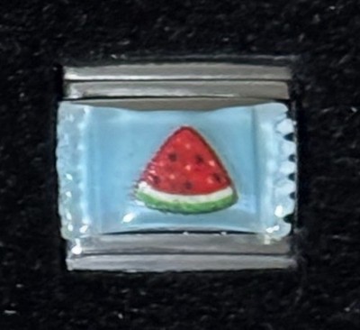 Raised Watermelon Candy Wrapper Wholesale Italian Charm Enamel 9mm Link K20 Rare