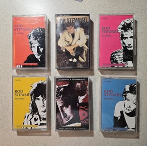 Rod Stewart Cassette Tape Lot x6 | Storyteller 1, 2, 3, 4 + Vagabond Heart ++