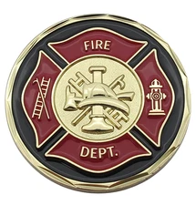Firefighter Challenge Coin Psalm 91 Christian Faith Token Fire Dept Gift