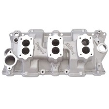 Edelbrock Intake Manifold 5419 Vintage Triple Deuce C-357-b Rochester For Sbc