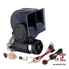 Air Horn 12V 150DB Loud Train Horn kit for Car blue horn with wire and button