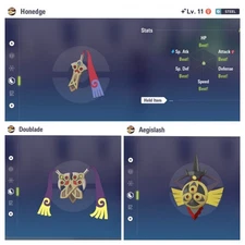 Pokemon Legends ZA! Shiny Honedge Or Doublade Or Aegislash Pick 1 Hyper Trained 