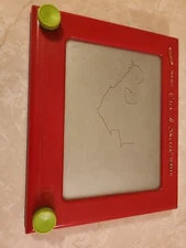 Vintage Original Ohio Art 505 Etch A Sketch Magic Screen Red Working made in USA