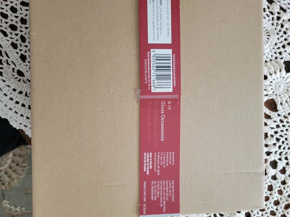 Allen + Roth Blanco Vidrio Mercurio Cono de Pino Piña Vacaciones Navidad Adornos Foto 3 de 3