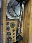 Antique German Made Gemstone Balance Scale in Wooden Box w/ Beam, Pan & Weights — photo 5