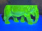 Antique 1920s Hocking Planter Candy Dish Elephant URANIUM Glass VTG Deco Rare!