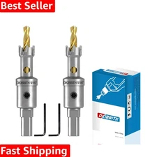 Versatile Tungsten Carbide TCT Hole Saw Set, 2-Pack 9/16" Heavy Duty Cutters