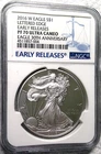 2016 W AMERICAN SILVER EAGLE PROOF LETTER EDGE SPECIAL 30TH ANN ED NGC PF70 UCAM