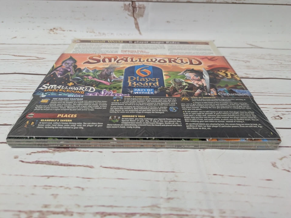 Small World 6 Player Map Box NIS Rare OOP Days of Wonder Board Game Expansion - Image 3 of 4