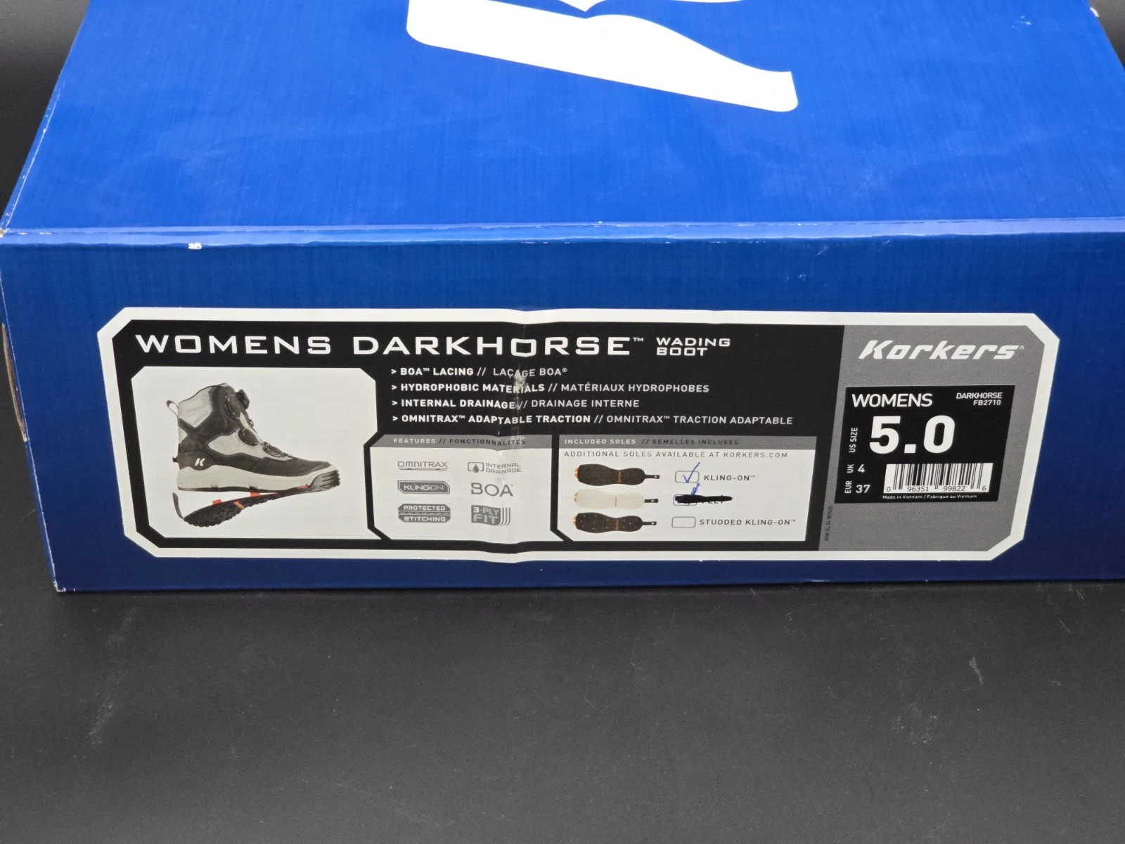 Korkers Womens Darkhorse Size 5 Wading Boot. Kling-On Sole Only.