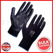 Nitrile Coated Work Gloves Palm Nylon Builders Safety Construction Nitrotouch