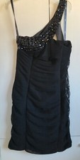 figurbetontes Ballkleid schwarz, knielang, Größe 34