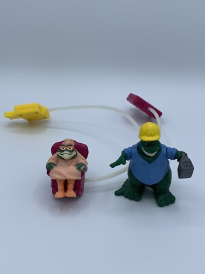 Vintage McDonald's 1993 DINO-MOTION Dinosaurs TV SHOW Sinclair Family Set of 2