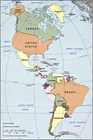 1996 CIA Map of North and South America Wall Art Poster Print Home School Office