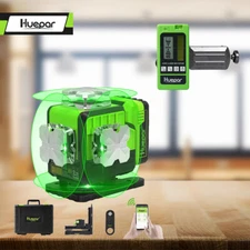 4D Laser Level Self Leveling Green Bluetooth Magnetic Bracket Included+ Receiver